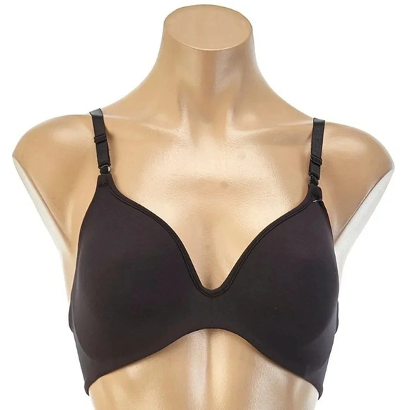 34D Hanes HU06 Invisible Look Convertible UW Bra‎ Black - Picture 5 of 5